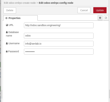 odoo config